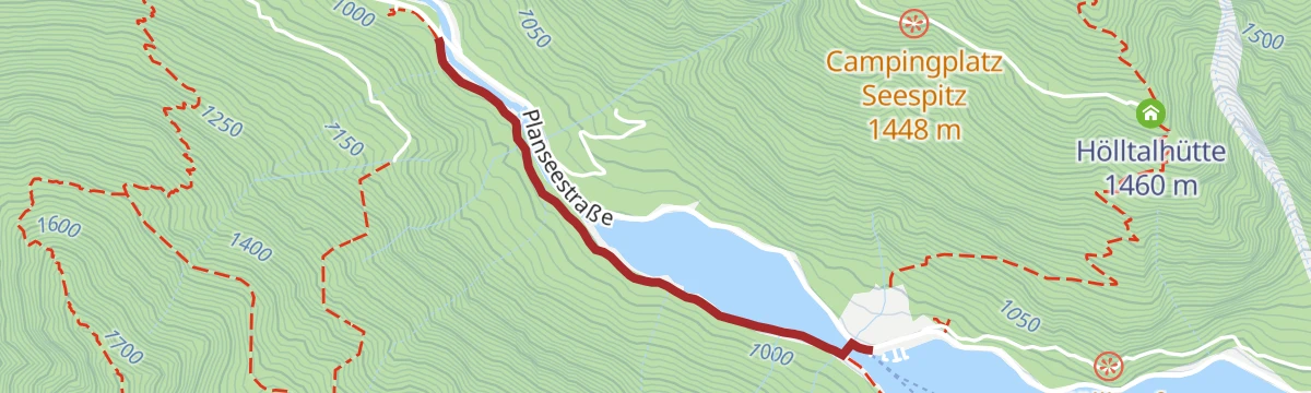 Route map: Wandertour am kleinen Plansee